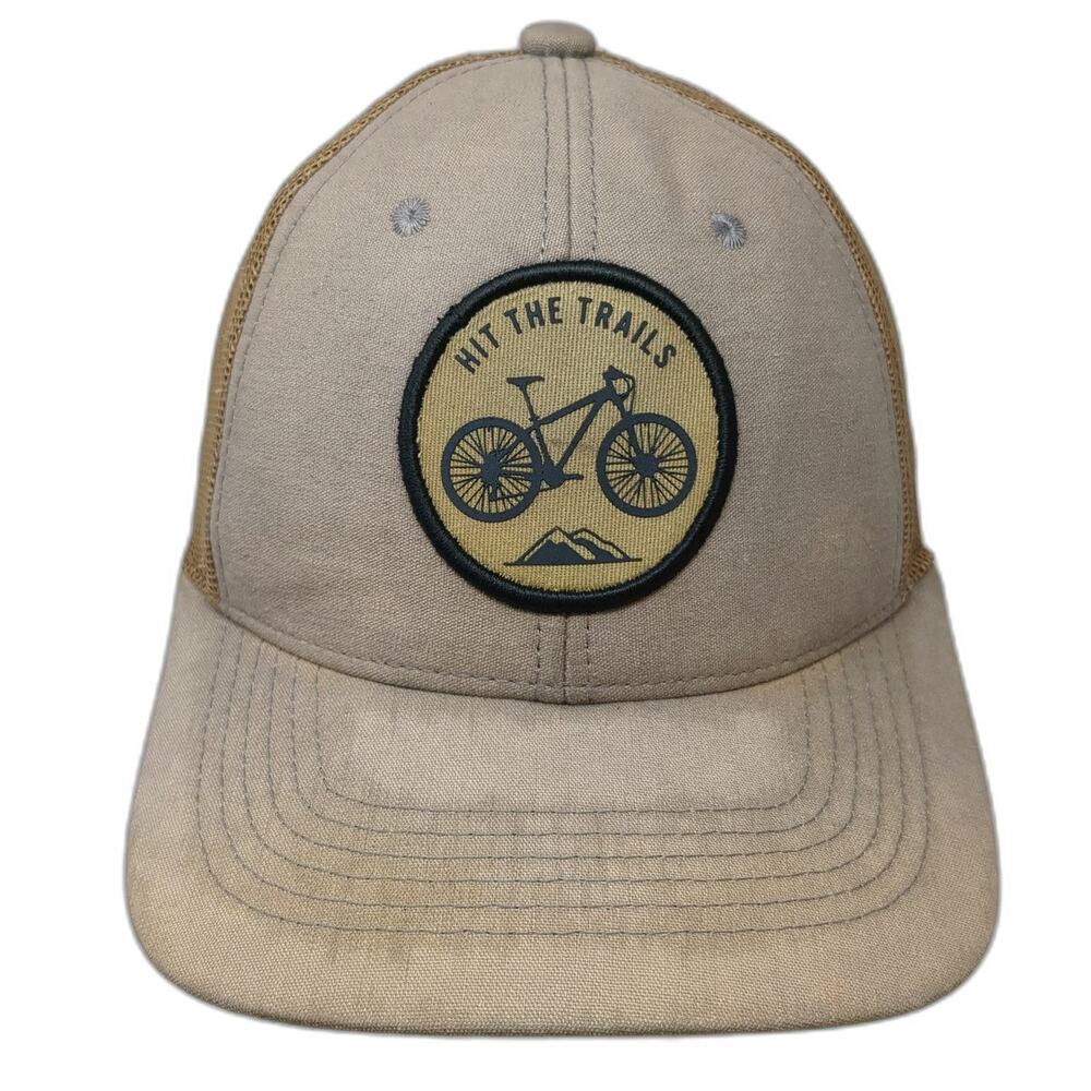 George Trucker Hat Brown One Size Hit The Trails Bicycle Mountain Patch Mesh